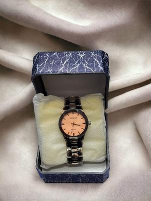 Men's Quartz Analogue Watch with Chain Strap - 1 Pc, Stylish Round Dial in Black