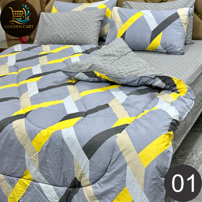 Vicko - Pure Cotton Vicky Razai Set - Export Quality [SET A]