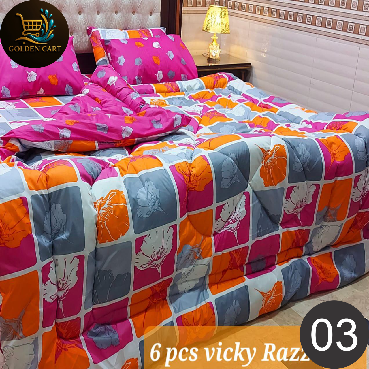 Bedora - 6pc Vicky Razai Set - Mix Soft Cotton [SET A]