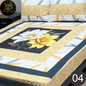 Pure Cotton Gold Panel King Size Bedsheet [SET A]