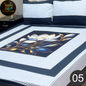 Pure Cotton Gold Panel King Size Bedsheet [SET A]