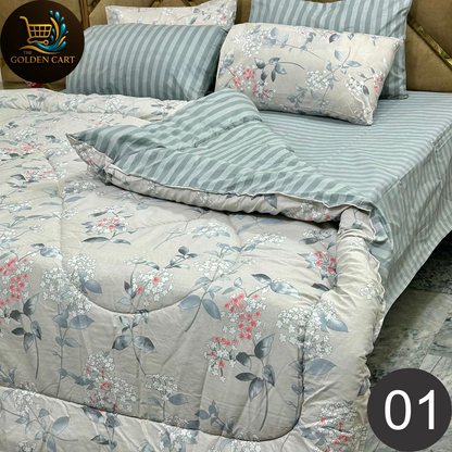 Comfora - 6pc Vicky Cotton Razai Set - Export Quality [SET B]