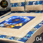 Pure Cotton Gold Panel King Size Bedsheet [SET B]