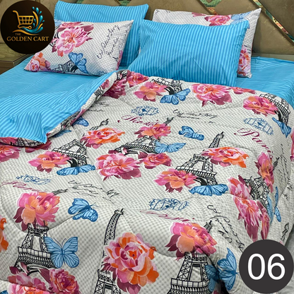 Comfora - 6pc Vicky Cotton Razai Set - Export Quality [SET B]